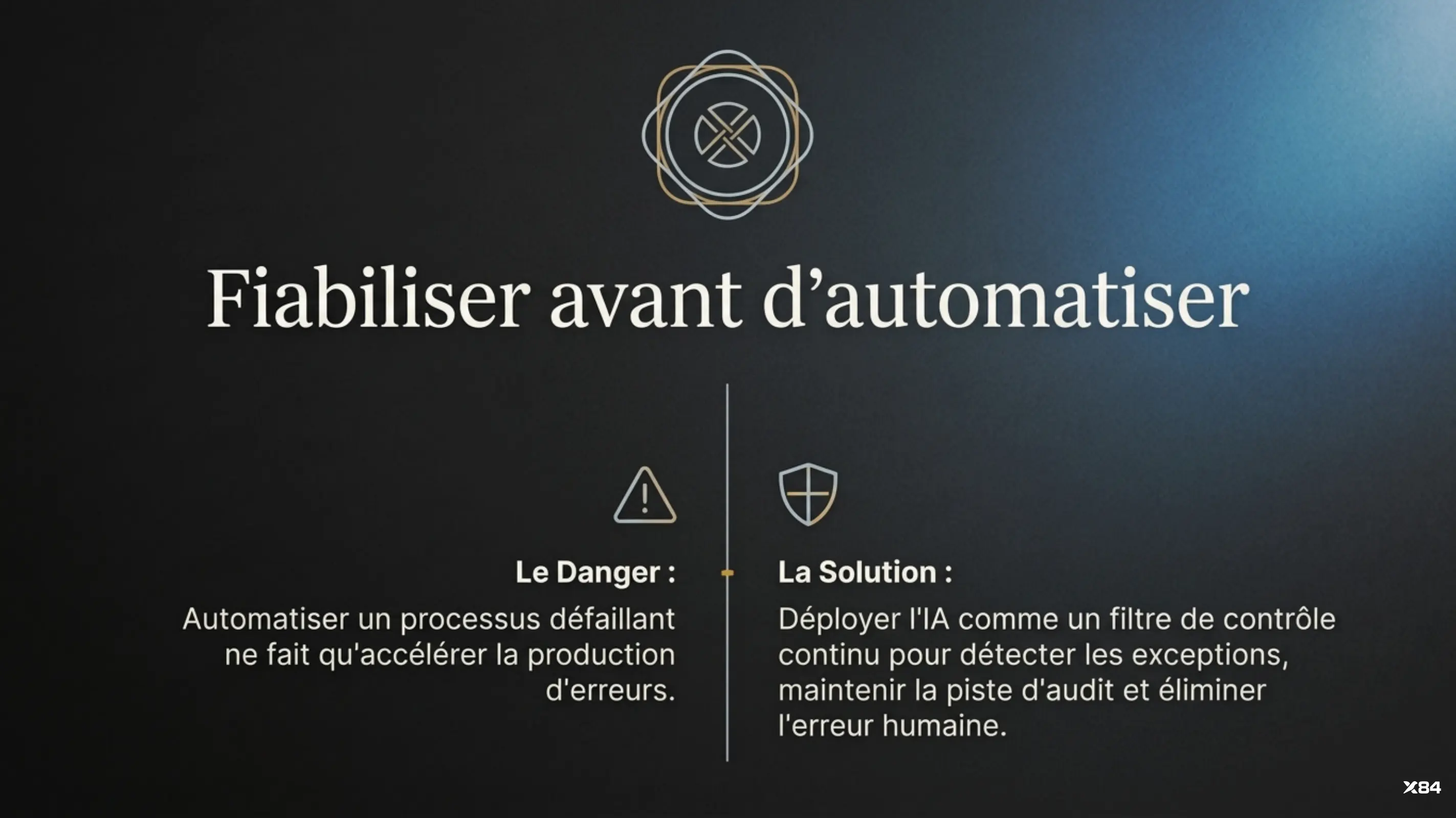 Fiabiliser avant d'automatiser